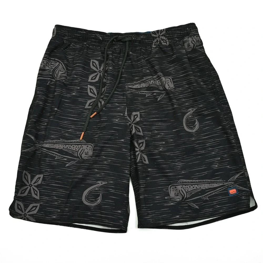 Cova Swimming Fish AOP Men's Swim Trunks‎ Medium Drawstring Closure Beach Resort